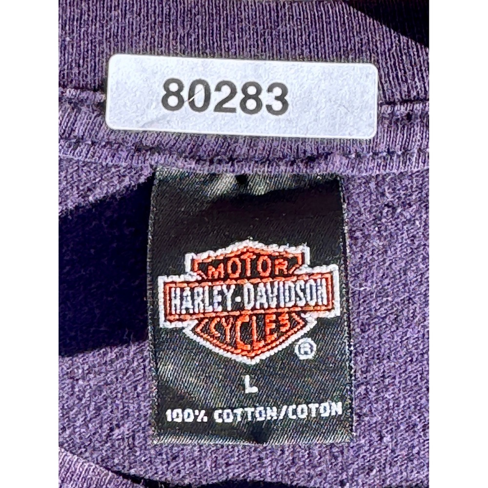 Harley-Davidson Amsterdam Holland T-Shirt Mens Large Purple Holoubek Made in USA - Picture 5 of 6